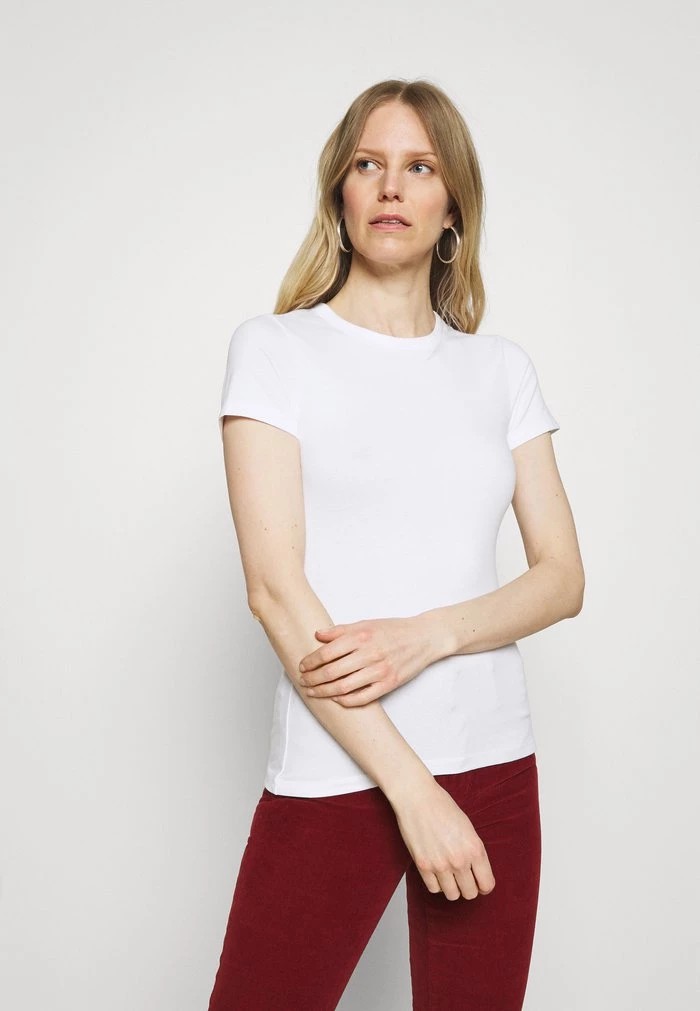 T-Shirt ANNA FIELD Anna Field 2 Pack Blanche Femme | DZY-6765007